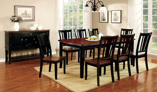 DOVER Black/Cherry Dining Table w/ 18" Leaf FOA East