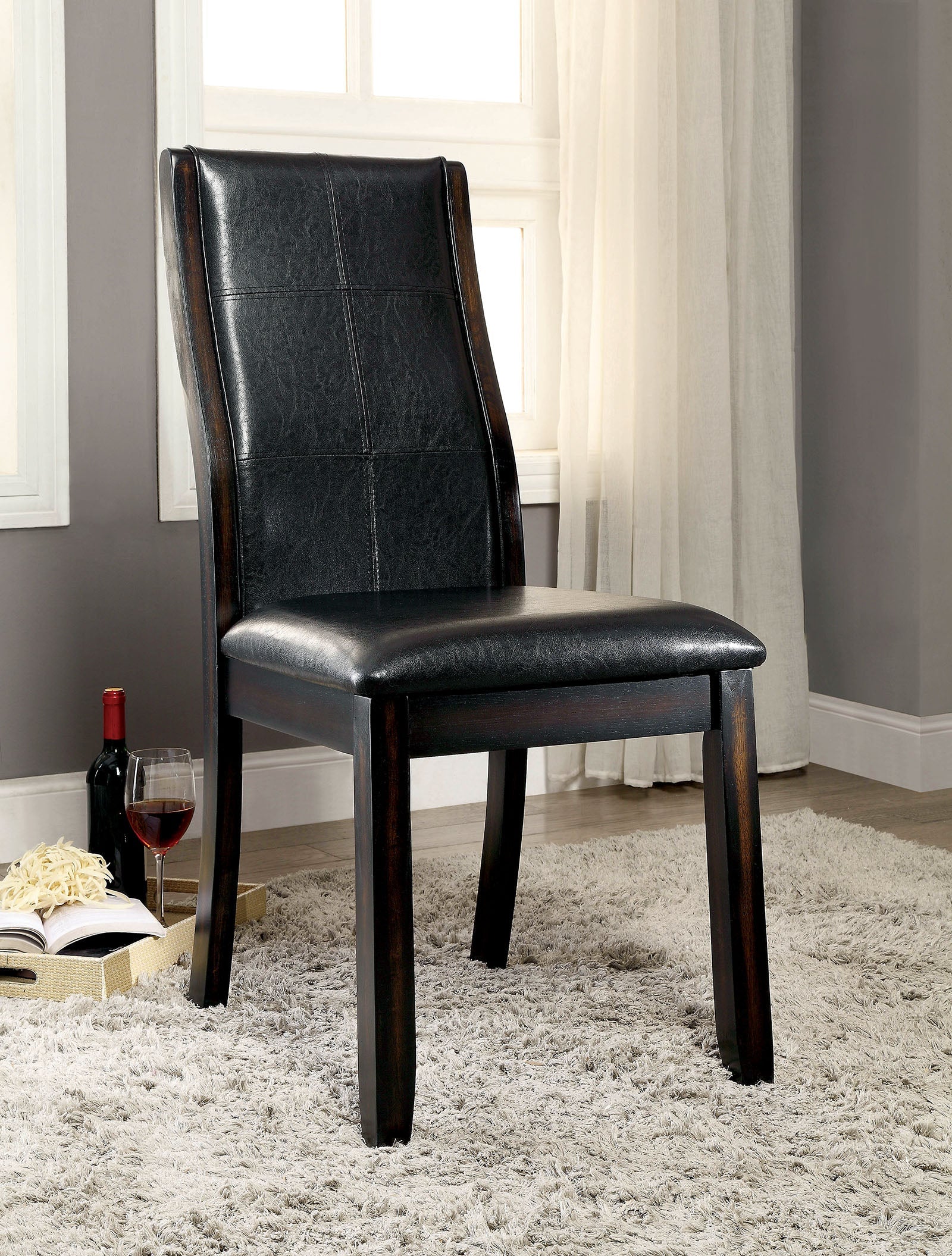 Townsend I Brown Cherry Side Chair (2/CTN) FOA East