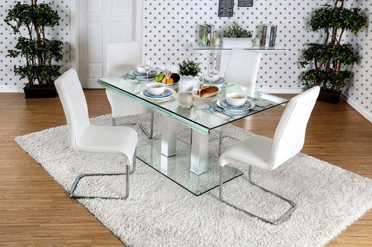 Richfield I Silver/Chrome Dining Table FOA East