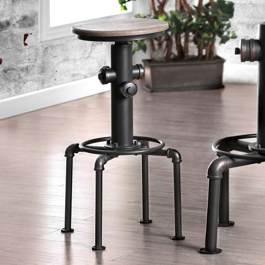 Foskey Antique Black Bar Stool (2/CTN)