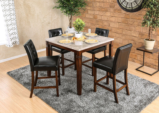 Marstone II Brown Cherry 5 Pc. Dining Table Set FOA East