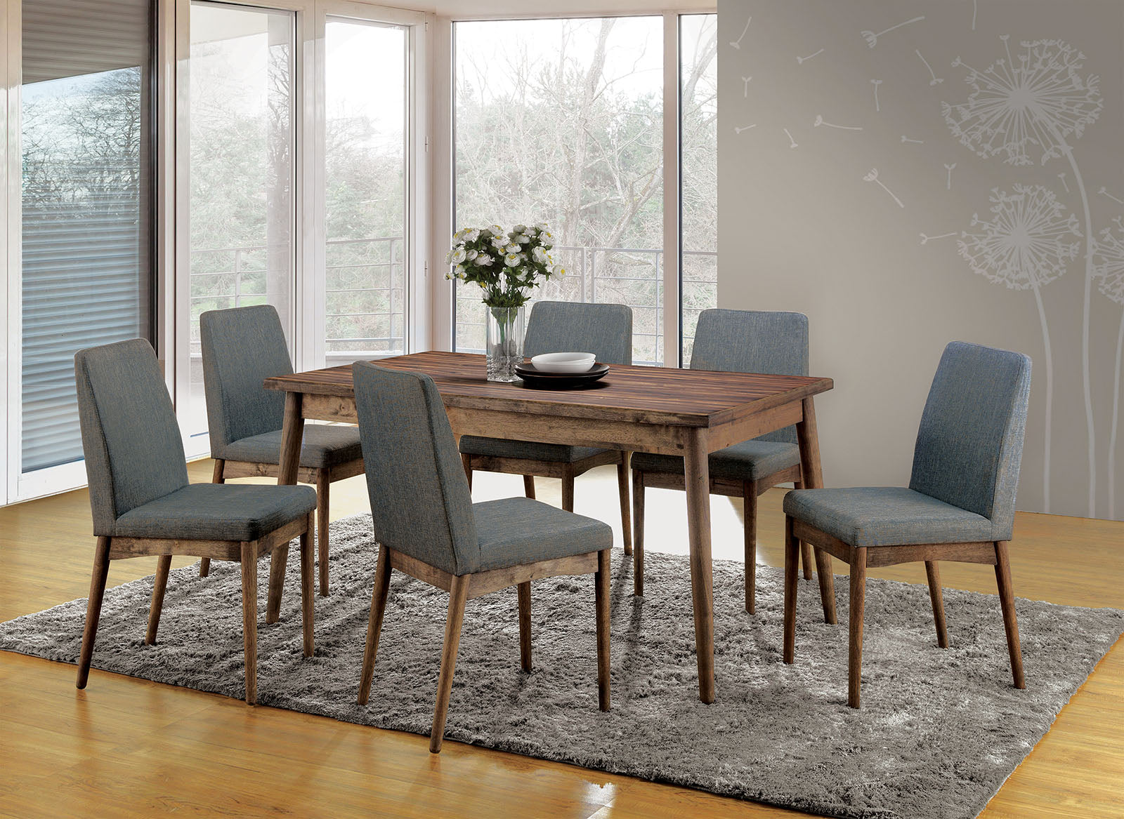 Eindride Natural Tone/Gray Dining Table FOA East