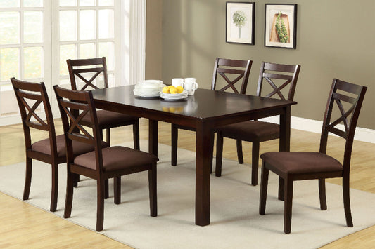 Weston II Espresso 7 Pc. Dining Table Set FOA East