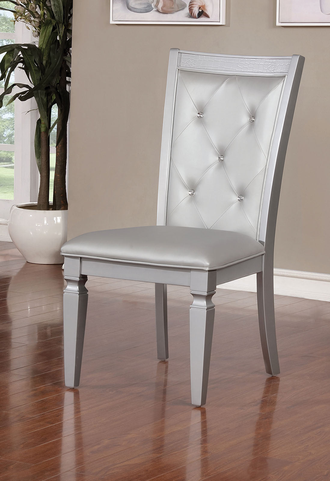 Alena Silver SIDE CHAIR (2/CTN) FOA East