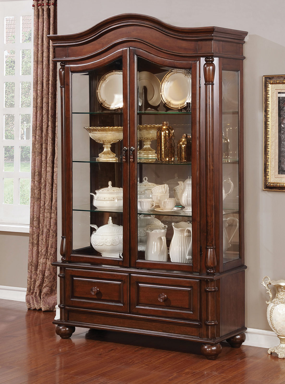 Sylvana Brown Cherry Hutch & Buffet FOA East