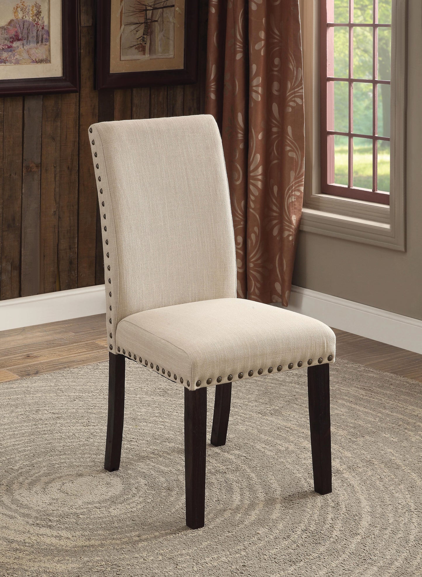 DODSON I Black/Beige Side Chair (2/CTN) FOA East