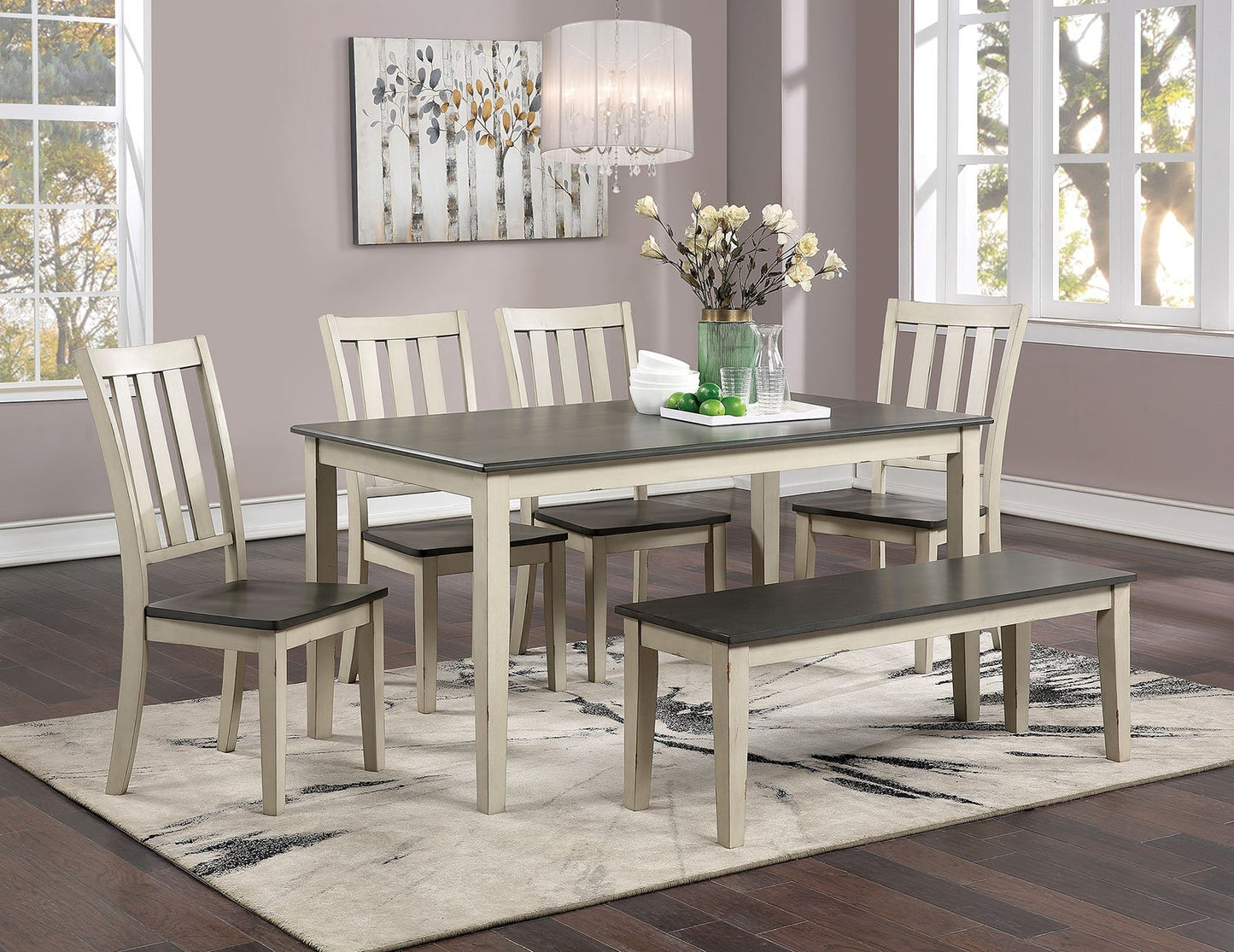 Frances Rustic 6 Pc. Dining Table Set FOA East