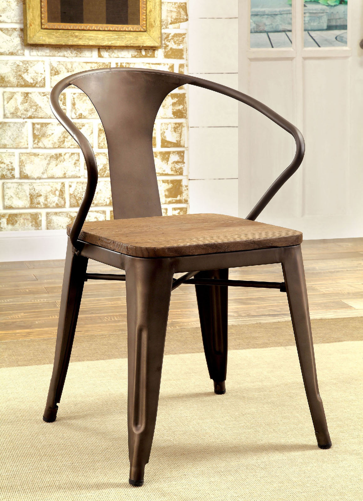 COOPER I Dark Bronze/Natural Side Chair (2/CTN) FOA East