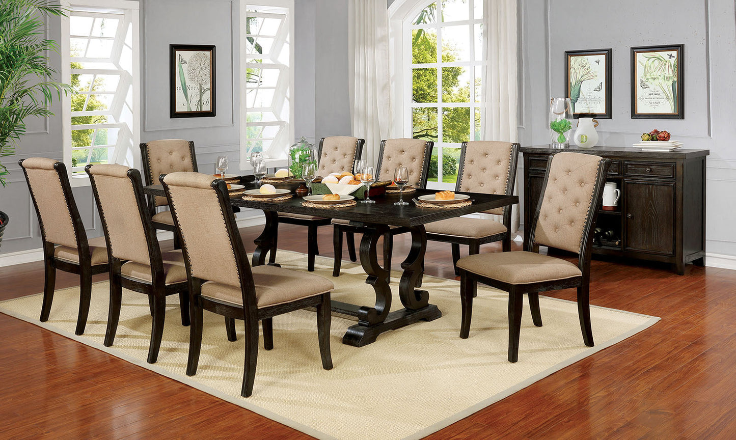 Patience Dark Walnut 7 Pc. Dining Table Set FOA East