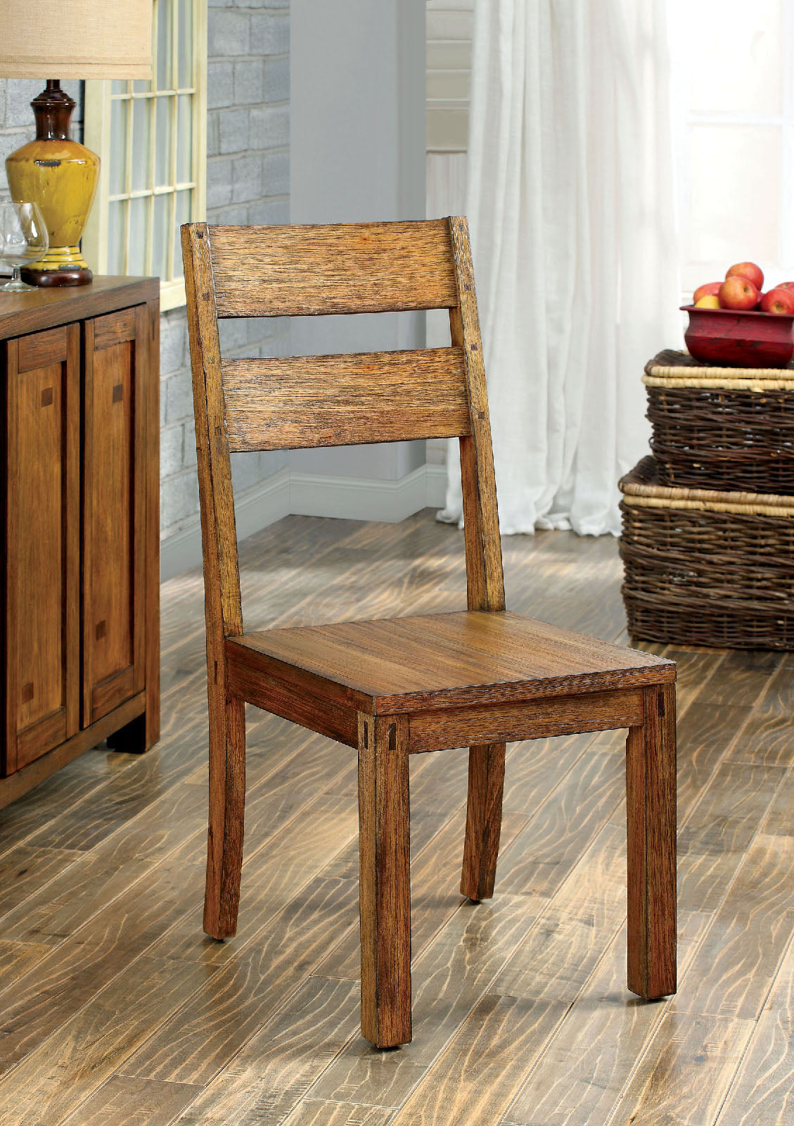 FRONTIER Dark Oak Side Chair (2/CTN) FOA East