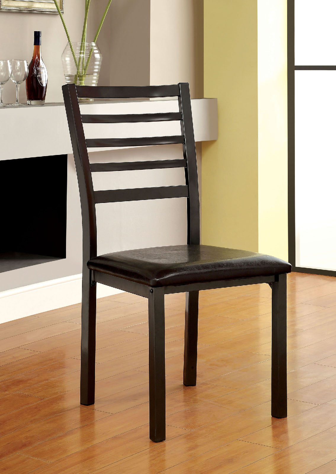 COLMAN Black Side Chair (2/CTN, K/D) FOA East