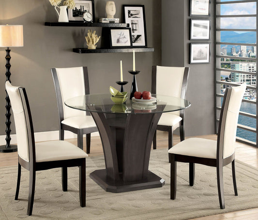 MANHATTAN I Gray Round Dining Table FOA East