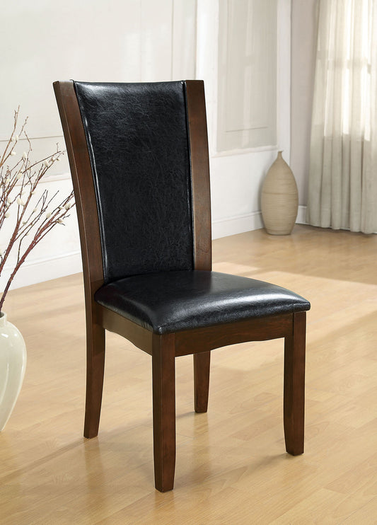 Manhattan I Dark Cherry/Brown Side Chair, Espresso (2/CTN) FOA East