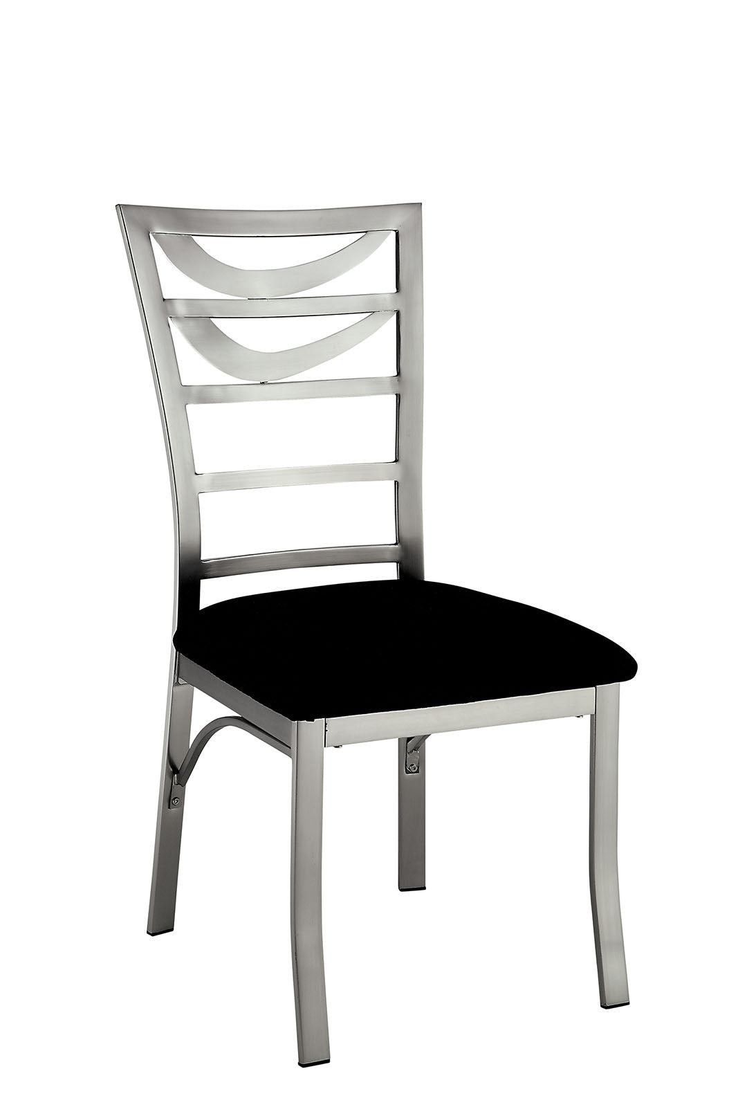 ROXO Silver/Black Side Chair (2/CTN) FOA East