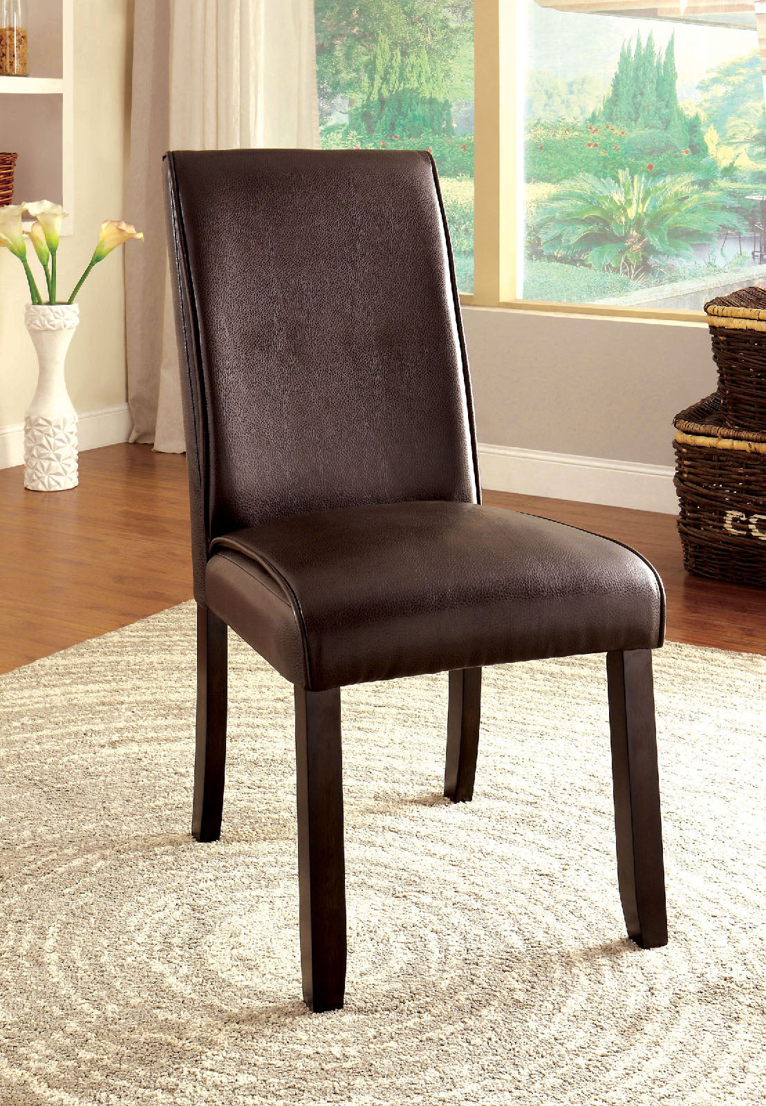 GLADSTONE I Dark Walnut Side Chair (2/CTN) FOA East