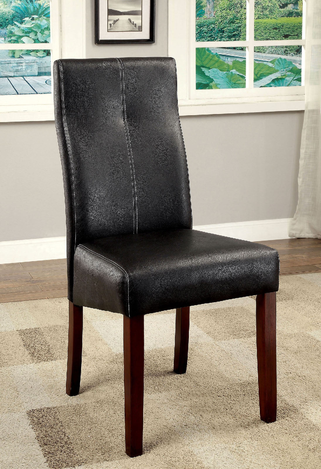 BONNEVILLE I Brown Cherry/Black Side Chair (2/CTN) FOA East