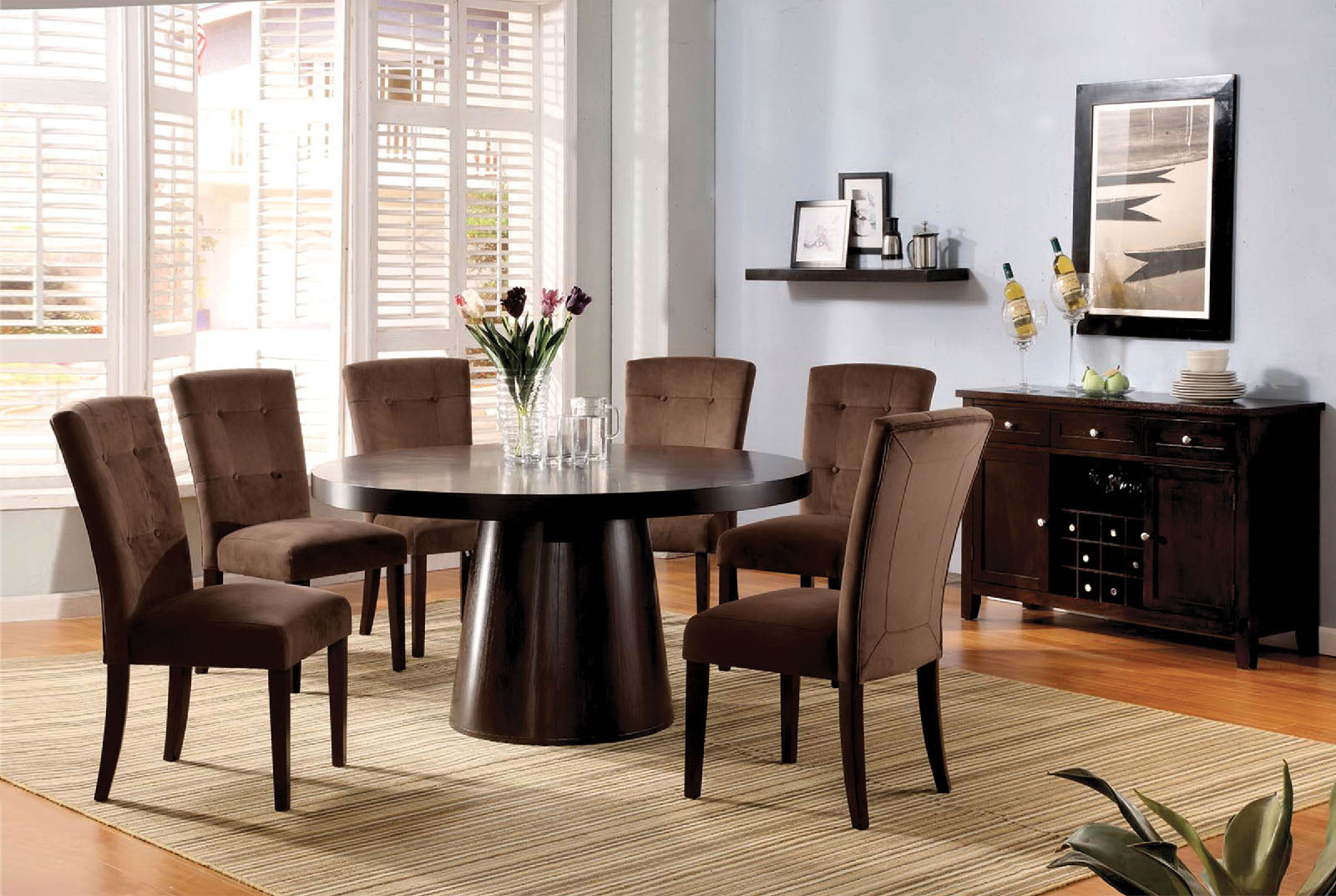 Havana Espresso 7 Pc. Dining Table Set FOA East