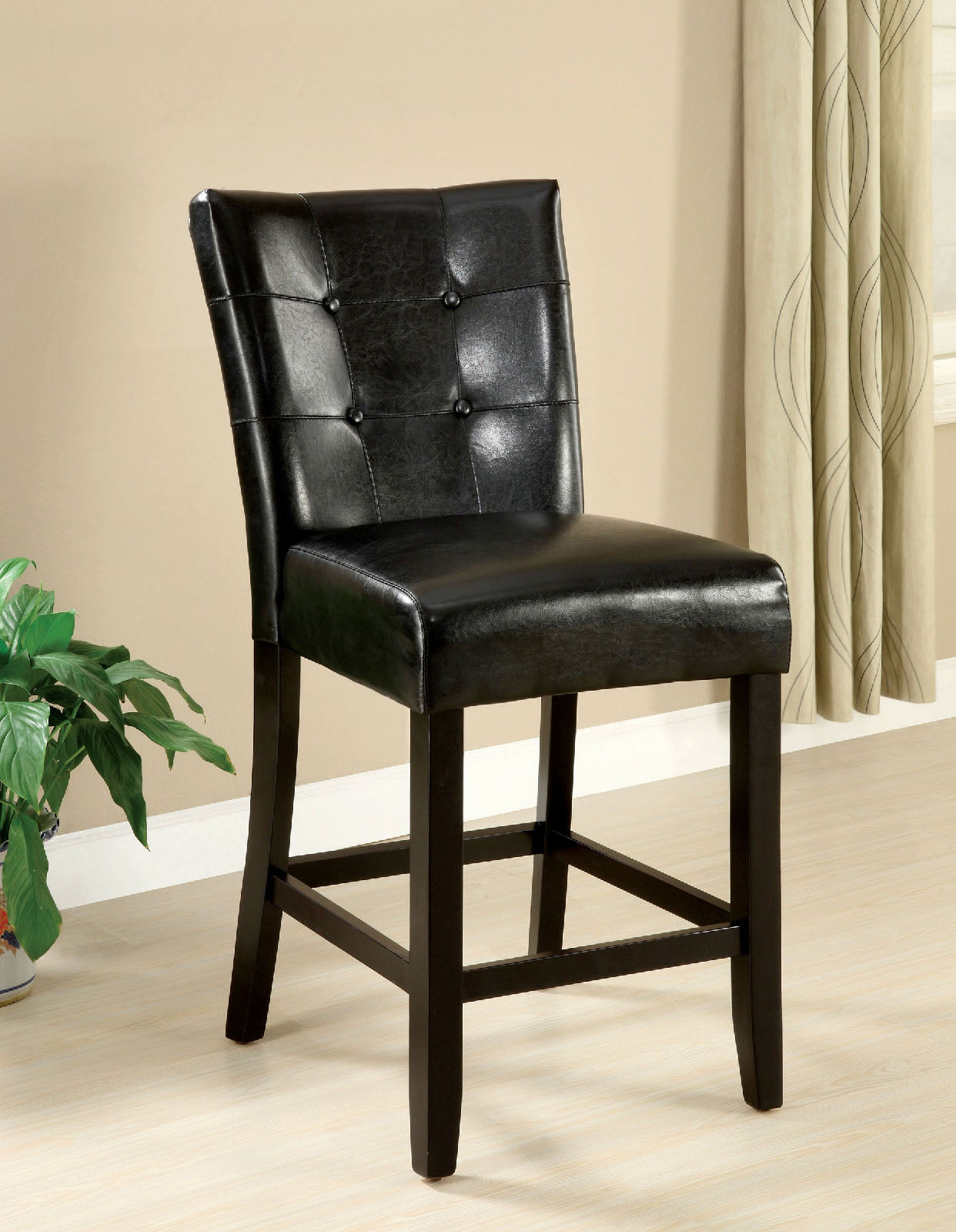 Marion II Black/Espresso Counter Ht. Chair (2/CTN) FOA East