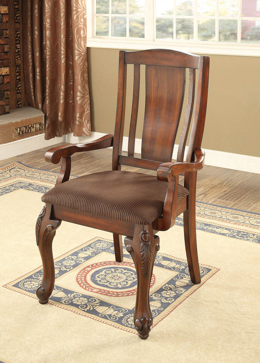 JOHANNESBURG I Brown Cherry/Brown Arm Chair (2/CTN) FOA East