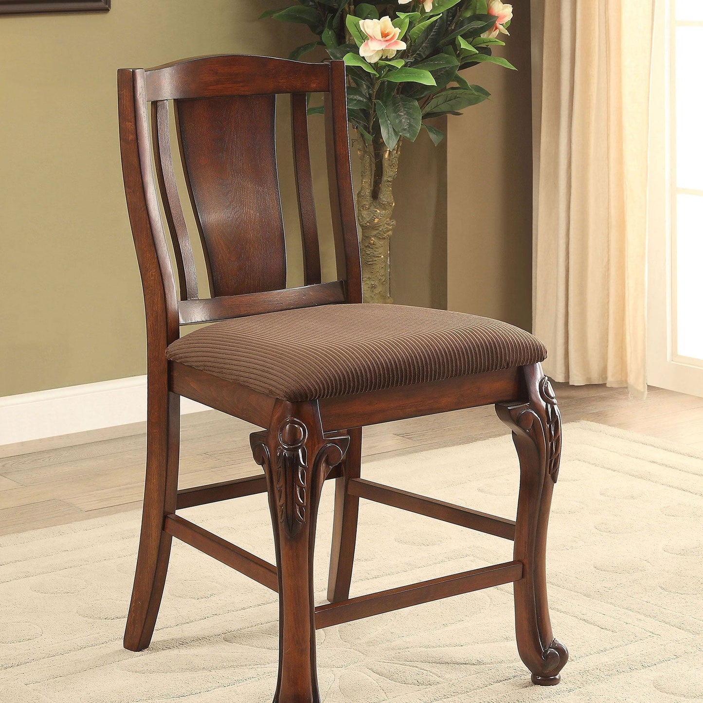 JOHANNESBURG Brown Cherry/Brown Counter Ht. Chair (2/CTN) FOA East