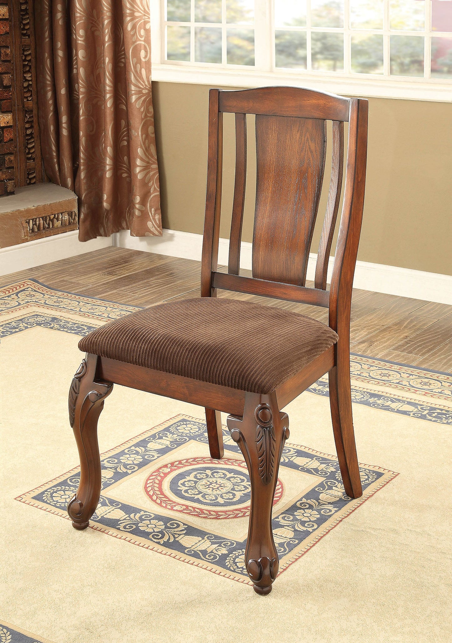 JOHANNESBURG I Brown Cherry/Brown Side Chair (2/CTN) FOA East