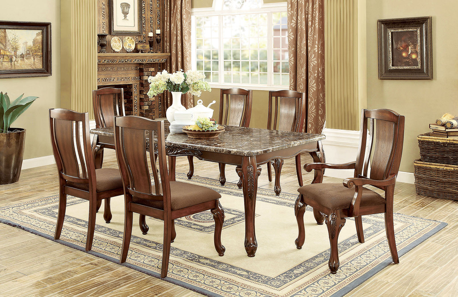 JOHANNESBURG I Brown Cherry Dining Table FOA East