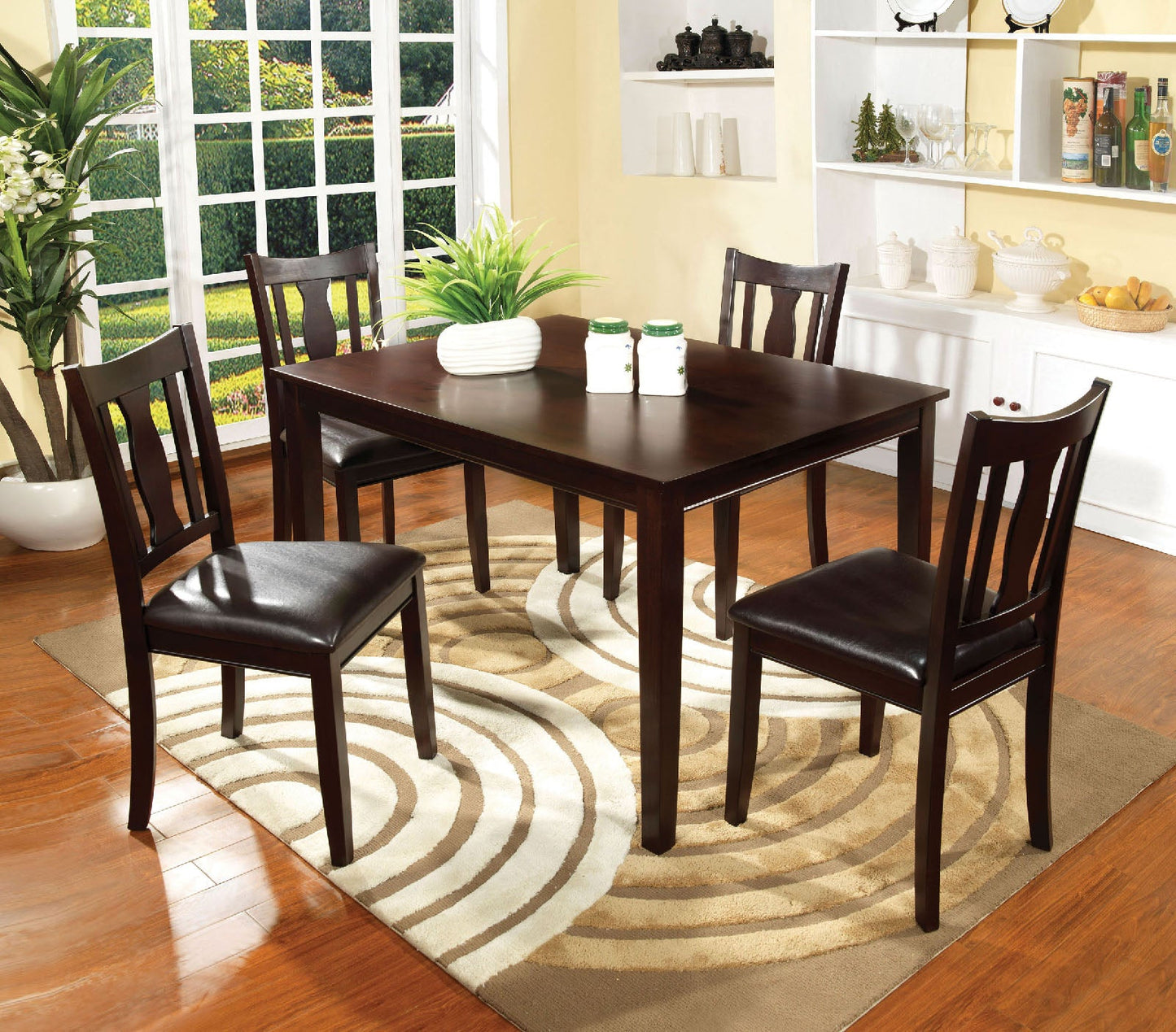 Northvale I Espresso 5 Pc. Dining Table Set FOA East