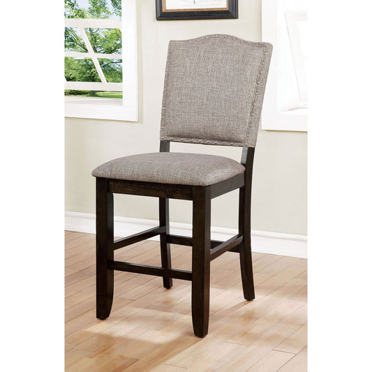 Teagan Dark Walnut/Gray Counter Ht. Chair (2/CTN) FOA East