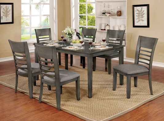 Hillsview Gray 7 Pc. Dining Table Set FOA East