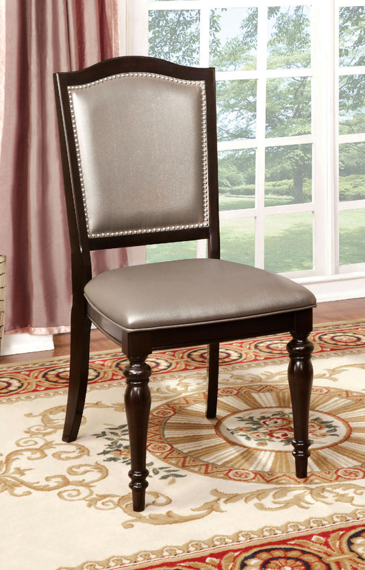 Harrington Dark Walnut/Pewter Side Chair (2/CTN) FOA East