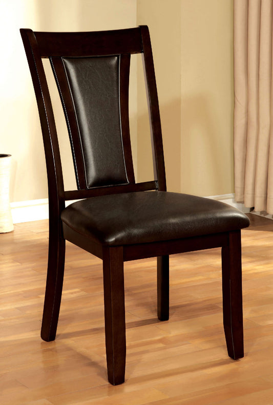 BRENT Dark Cherry/Espresso Side Chair (2/CTN) FOA East