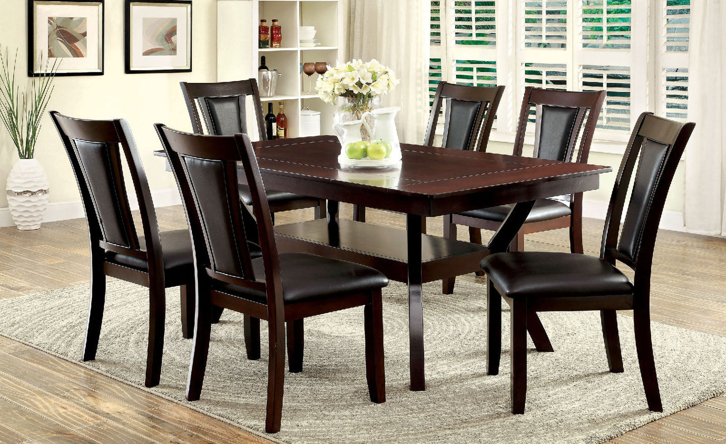 BRENT Dark Cherry Dining Table FOA East