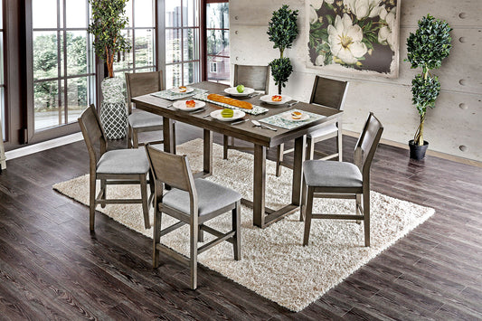 ANTON II Gray, Light Gray 7 Pc. Counter Ht. Table Set FOA East