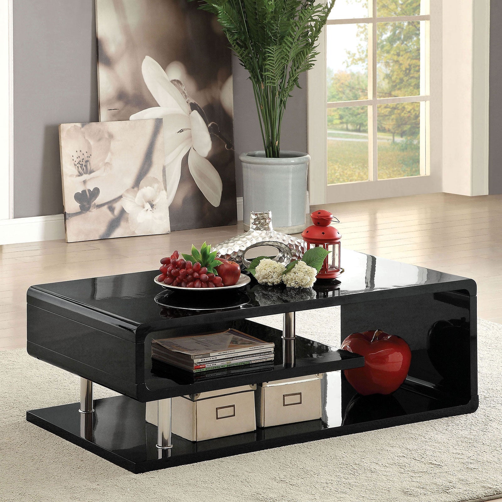 Ninove Black/Chrome Coffee Table FOA East