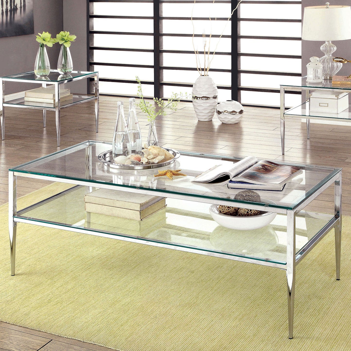 TANIKA Chrome Coffee Table, Chrome FOA East