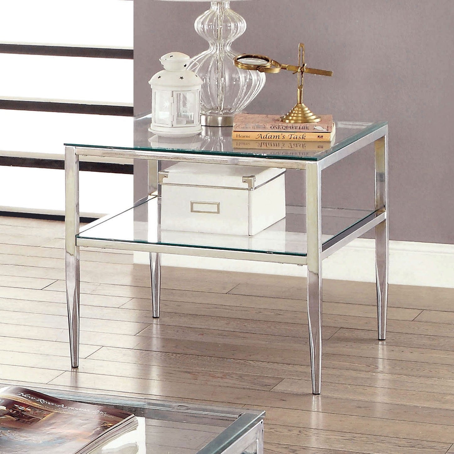 TANIKA Chrome End Table, Chrome FOA East