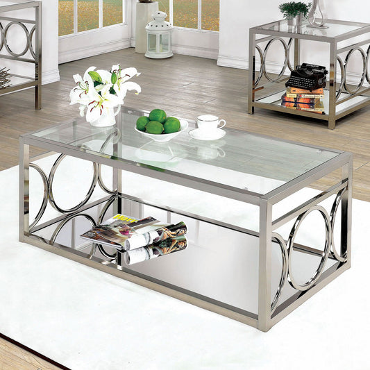 RYLEE Chrome Coffee Table, Chrome FOA East