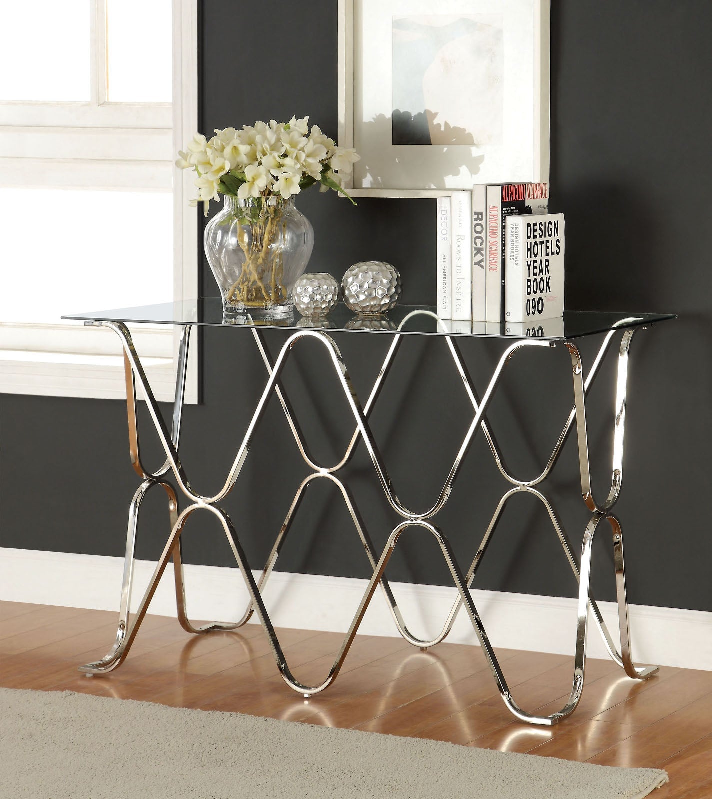 VADOR Chrome Sofa Table FOA East