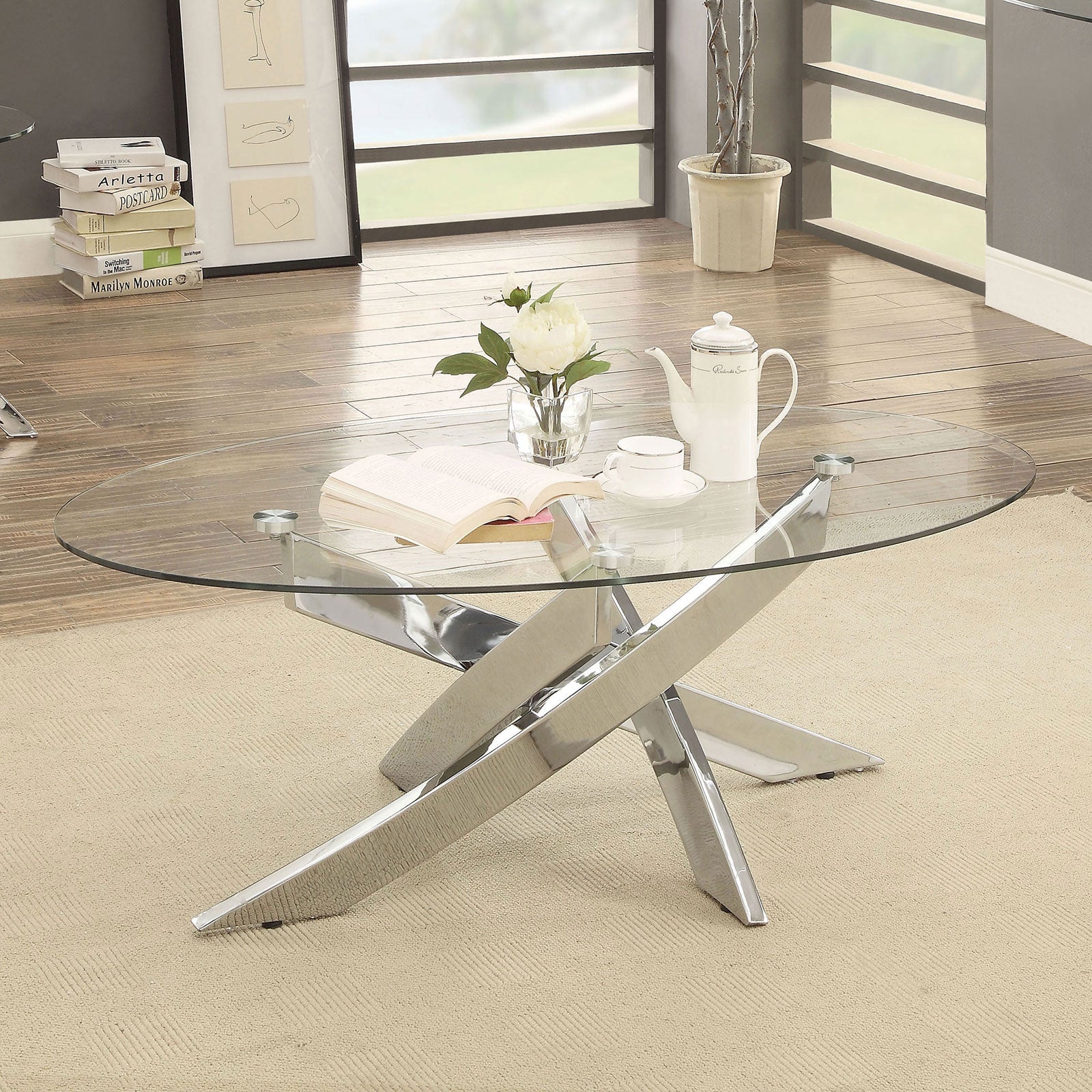 LAILA Chrome Coffee Table FOA East