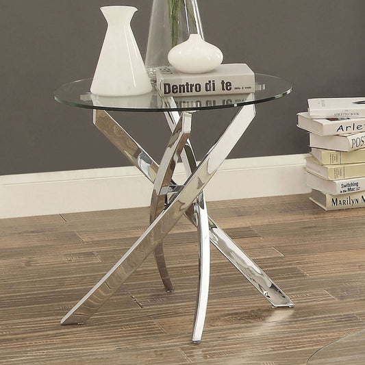 LAILA Chrome End Table FOA East