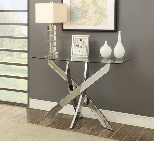 LAILA Chrome Sofa Table FOA East