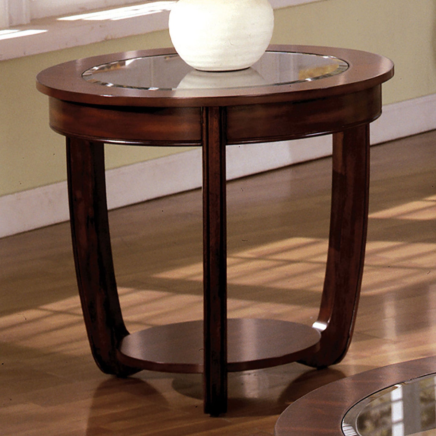 Crystal Falls Dark Cherry End Table FOA East