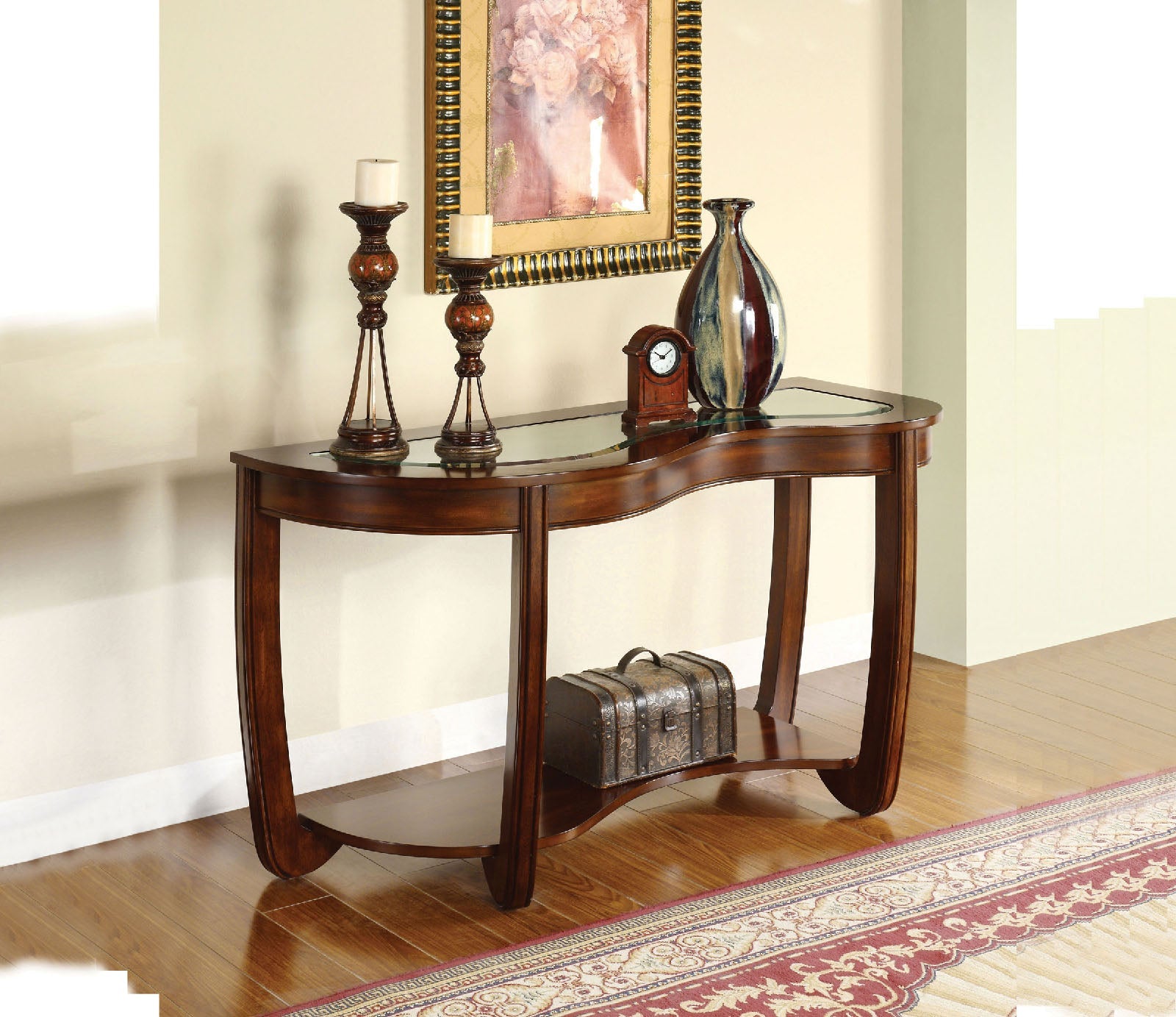 Crystal Falls Dark Cherry Sofa Table FOA East