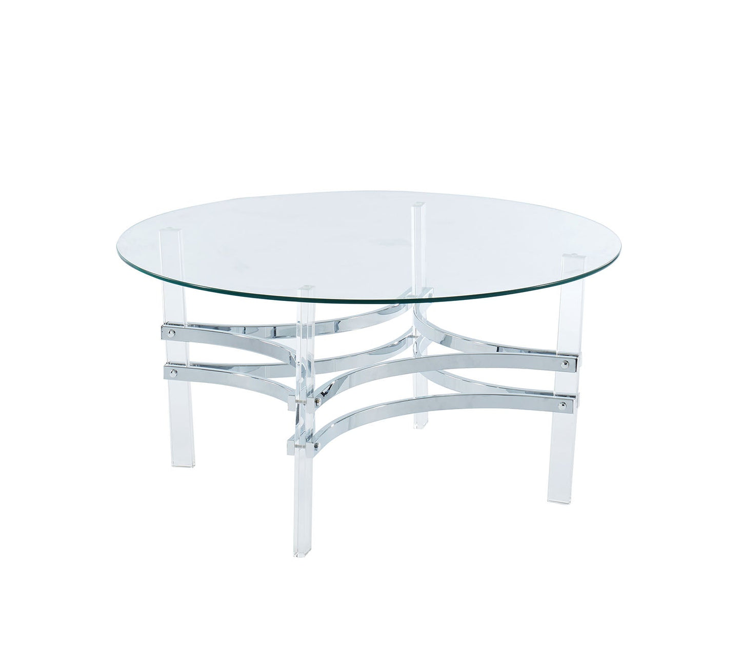 Tirso Chrome Round Coffee Table FOA East