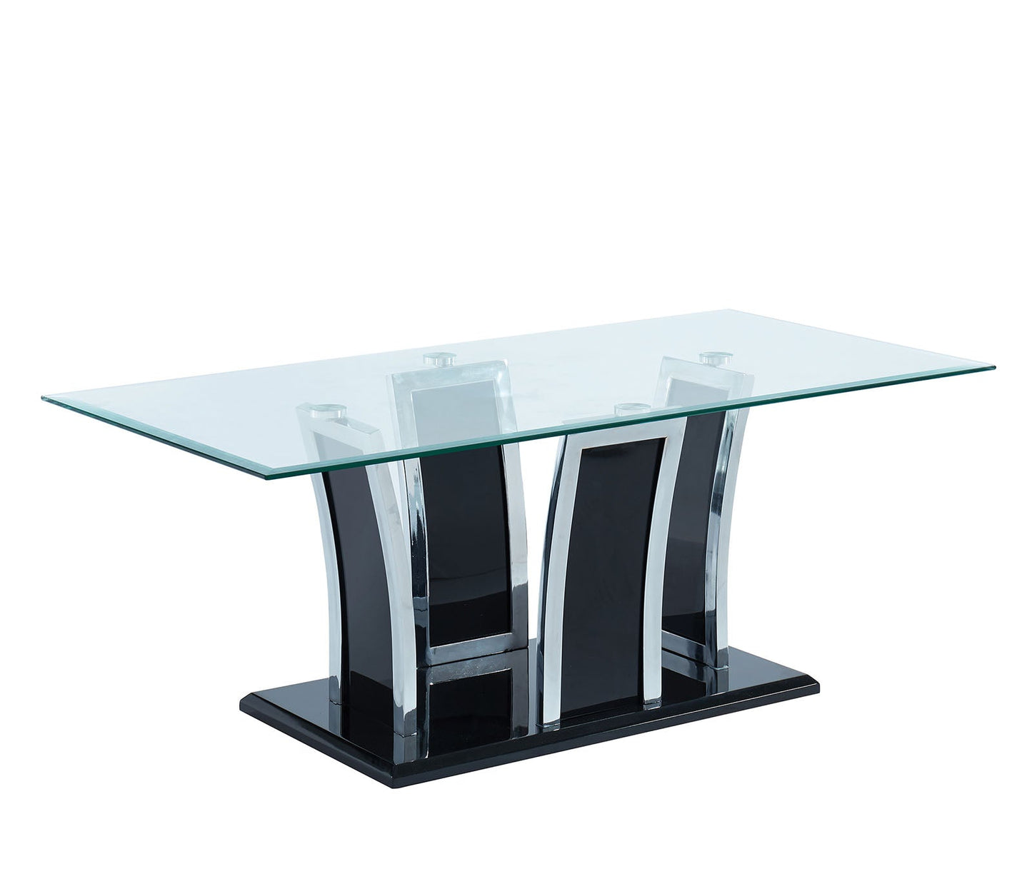 Staten Glossy Black/Chrome Coffee Table FOA East