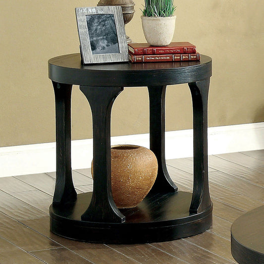 Carrie Antique Black End Table