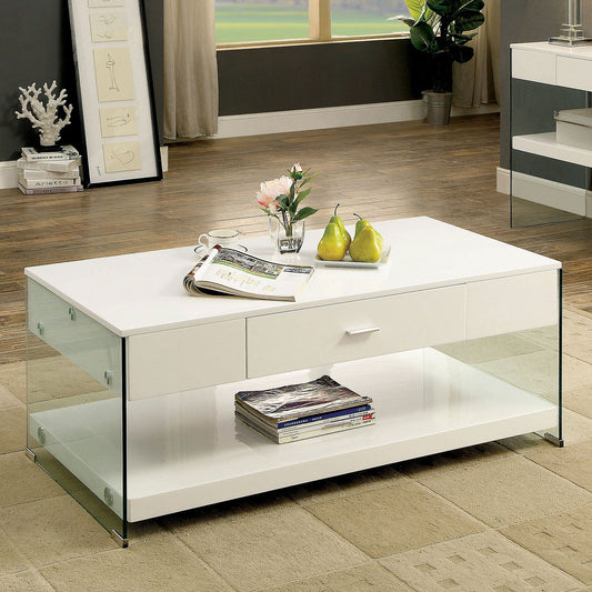 Raya White Coffee Table, White FOA East