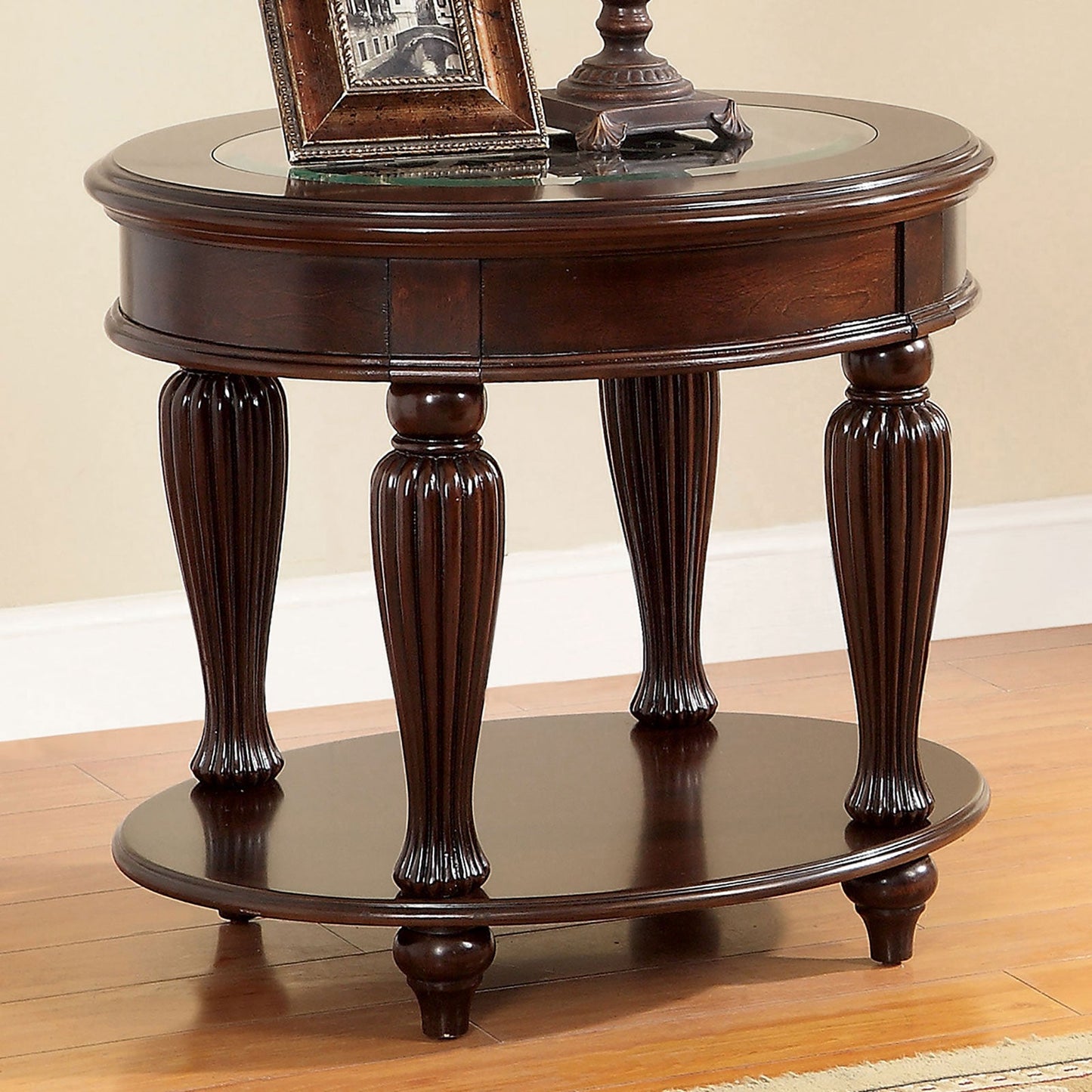 Centinel Dark Cherry End Table FOA East