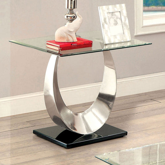 ORLA II Satin Plated/Black End Table FOA East