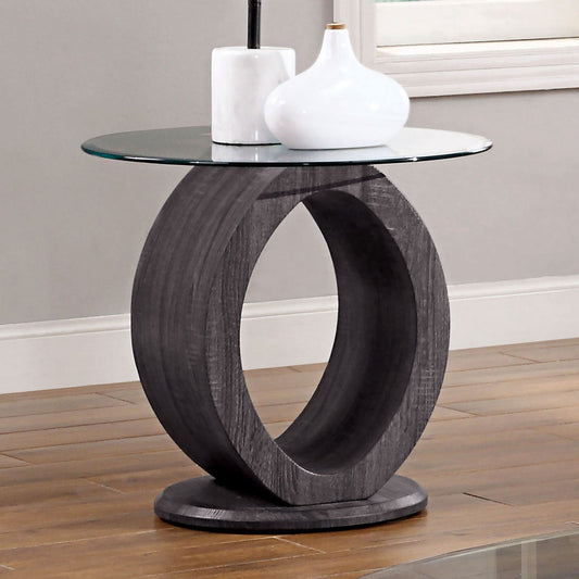 Lodia Gray End Table FOA East